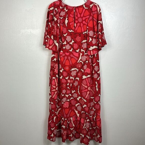 RHODE for Target Zinnia Floral Print Bell Sleeve Midi Dress Size 18 - Picture 7 of 13